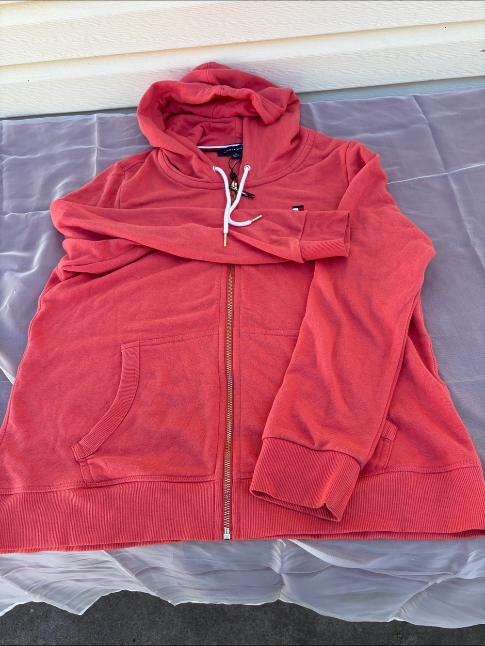 Tommy Hilfiger Coral Zip Front Hoodie Jacket
